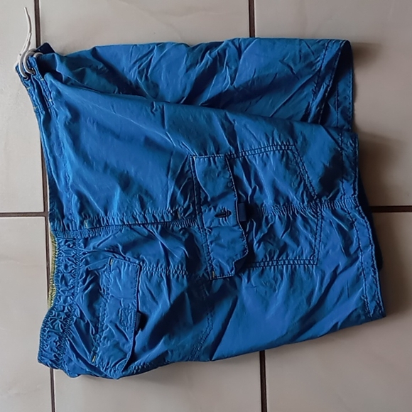 Boca Classics Men's Turquoise Swim Trunk w Inside Lining n Side Pockets w Velcro - Picture 7 of 8